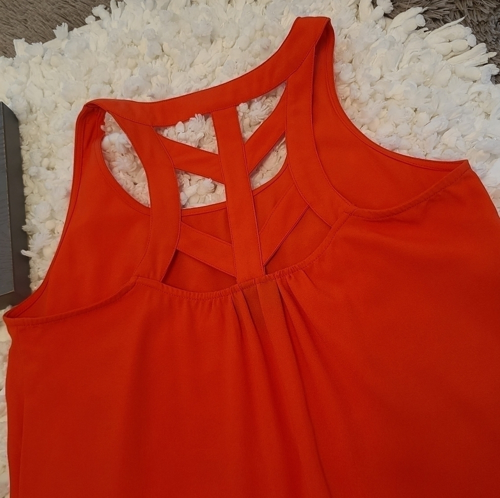 Mossimo Supply Co. Asymmetrical Vibrant Orange beach cover up